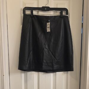 Express Black Faux Leather Mini Skirt